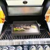 Universele Plancha Grillplaat met Schraper en Spatel - 45.3 x 36.5 cm - Zwart