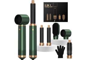 5-in-1 Heteluchtborstel - Drogen, Krullen & Stylen met Korting!