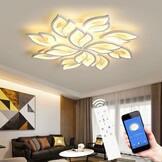 LED Plafondlamp Dimbaar, 40-80W met Afstandsbediening App, Kleurverandering Moderne Woonkamerlamp Plafondlamp, Energiebesparend Eimming Plafondverlichting Slaapkamerlamp - Maat 5 hoofden