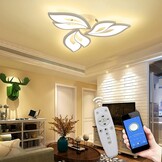 LED Plafondlamp Dimbaar, 40-80W met Afstandsbediening App, Kleurverandering Moderne Woonkamerlamp Plafondlamp, Energiebesparend Eimming Plafondverlichting Slaapkamerlamp - Maat 5 hoofden