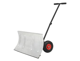 vidaXL Sneeuwploeg handbediend met wielen 100x44 cm