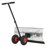 vidaXL Sneeuwploeg handbediend met wielen 100x44 cm