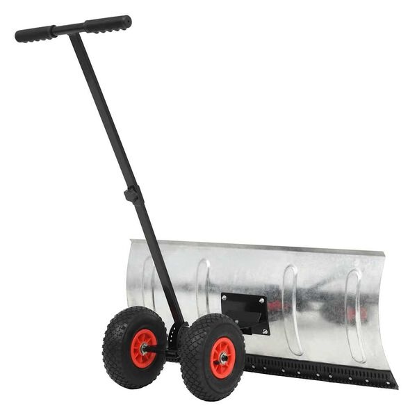 vidaXL Sneeuwploeg handbediend met wielen 100x44 cm