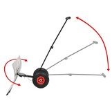 vidaXL Sneeuwploeg handbediend met wielen 100x44 cm