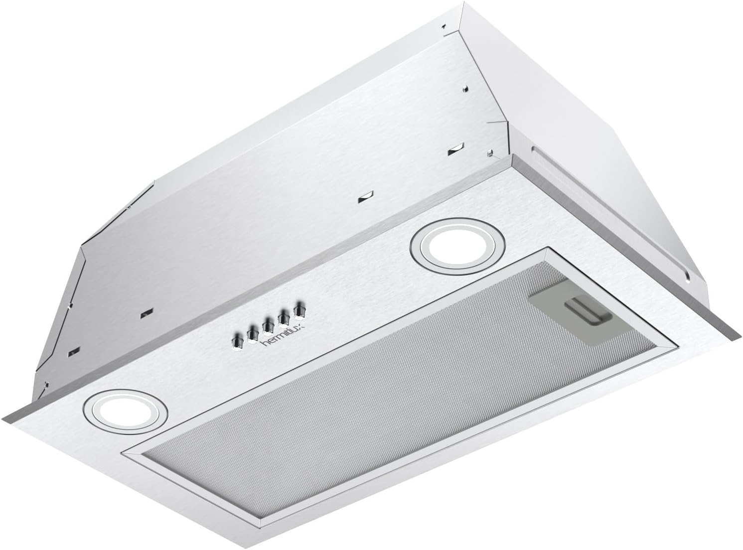Hermitlux Afzuigkap 52cm Inbouw, afvoerlucht/recirculatiemodus，750 m³/h afzuigkappen, LED-verlichting