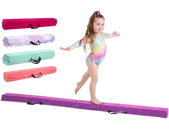 Kinder Turnbalk met Suède Look - 210cm Paars