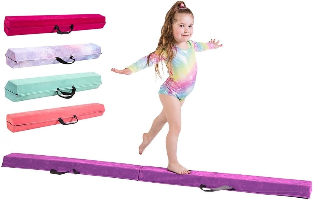 Kinder Turnbalk met Suède Look - 210cm Paars