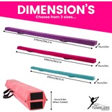 Kinder Turnbalk met Suède Look - 210cm Paars