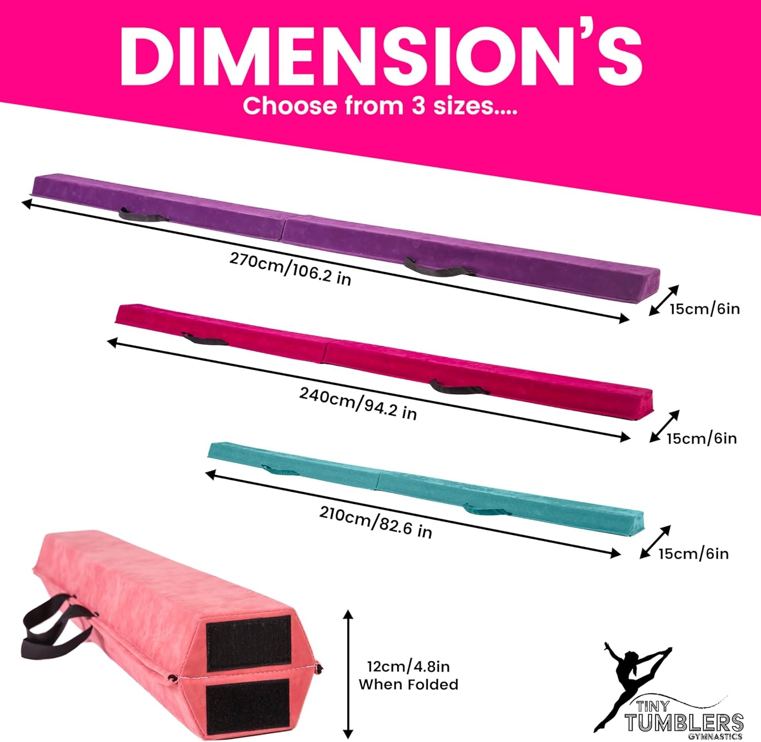 Kinder Turnbalk met Suède Look - 210cm Paars