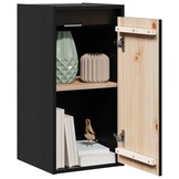 vidaXL Wandkasten 2 st 30x30x60 cm massief grenenhout zwart