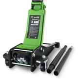 Lage Profiel 3T Auto Hydraulische Krik Met Trolley | Dubbele Zuiger Slag 75-510mm - Capaciteit tot 3000kg