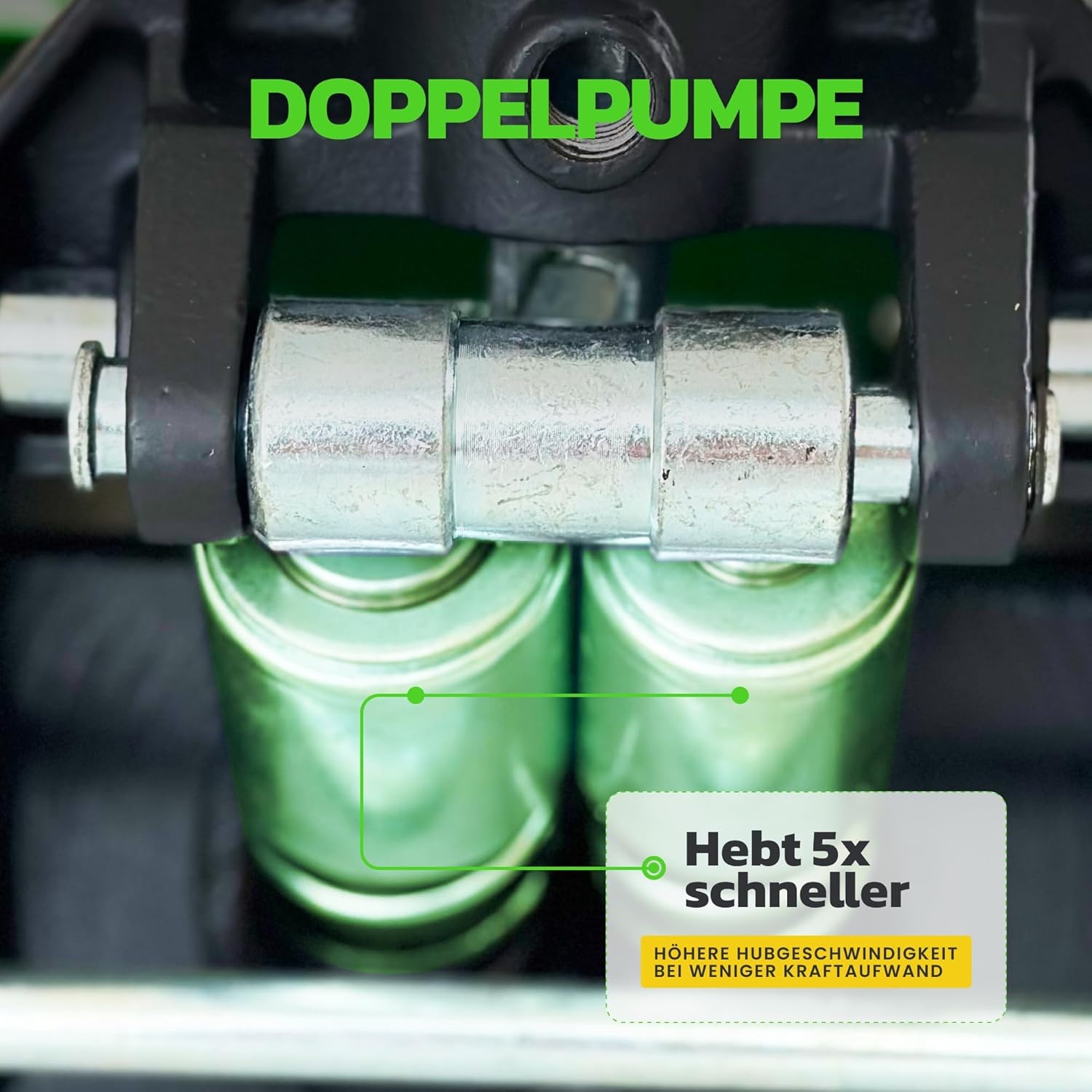 Lage Profiel 3T Auto Hydraulische Krik Met Trolley | Dubbele Zuiger Slag 75-510mm - Capaciteit tot 3000kg