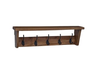 vidaXL Hanger Bruin 50 x 10 x 14 cm Massief Mahoniehout