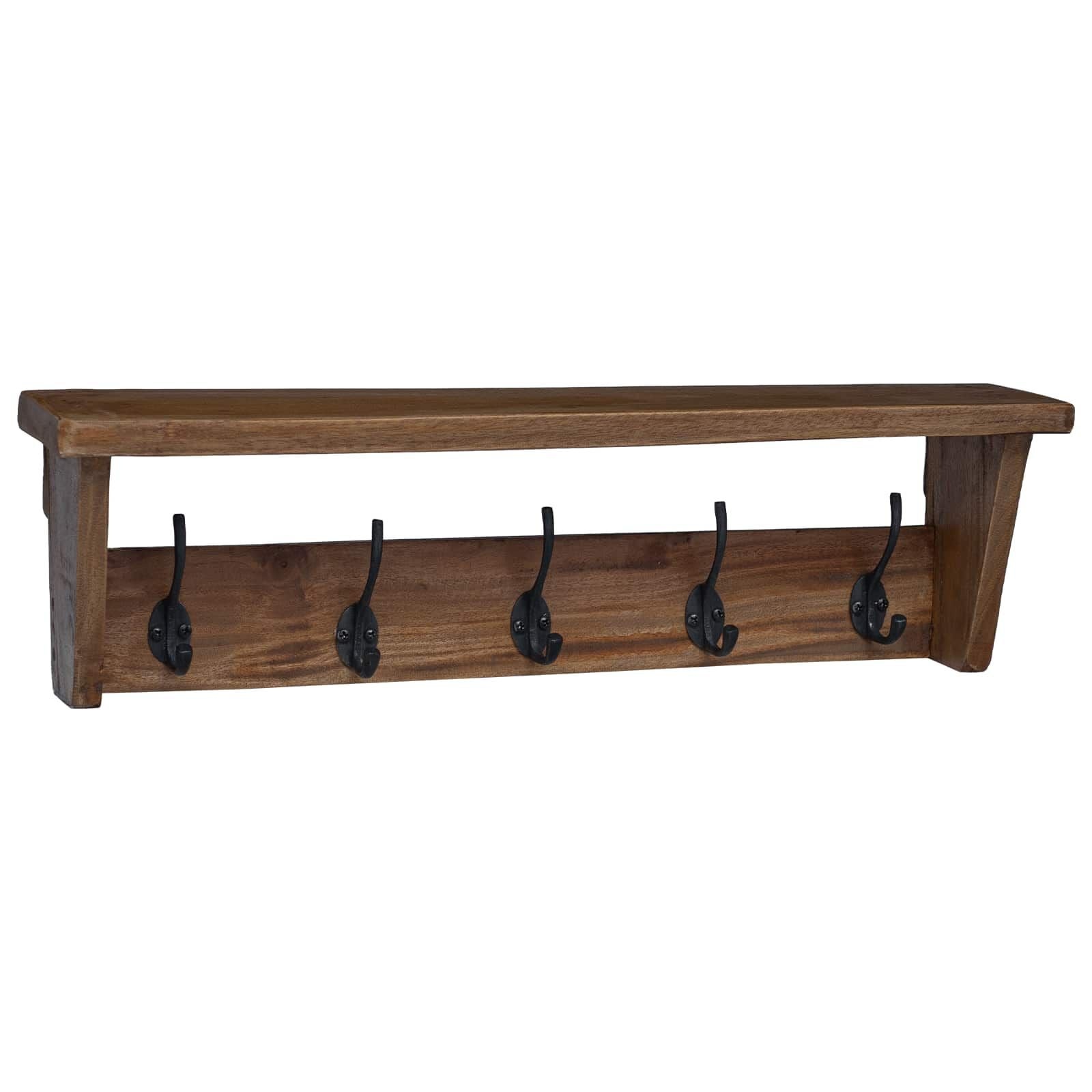 vidaXL Hanger Bruin 50 x 10 x 14 cm Massief Mahoniehout