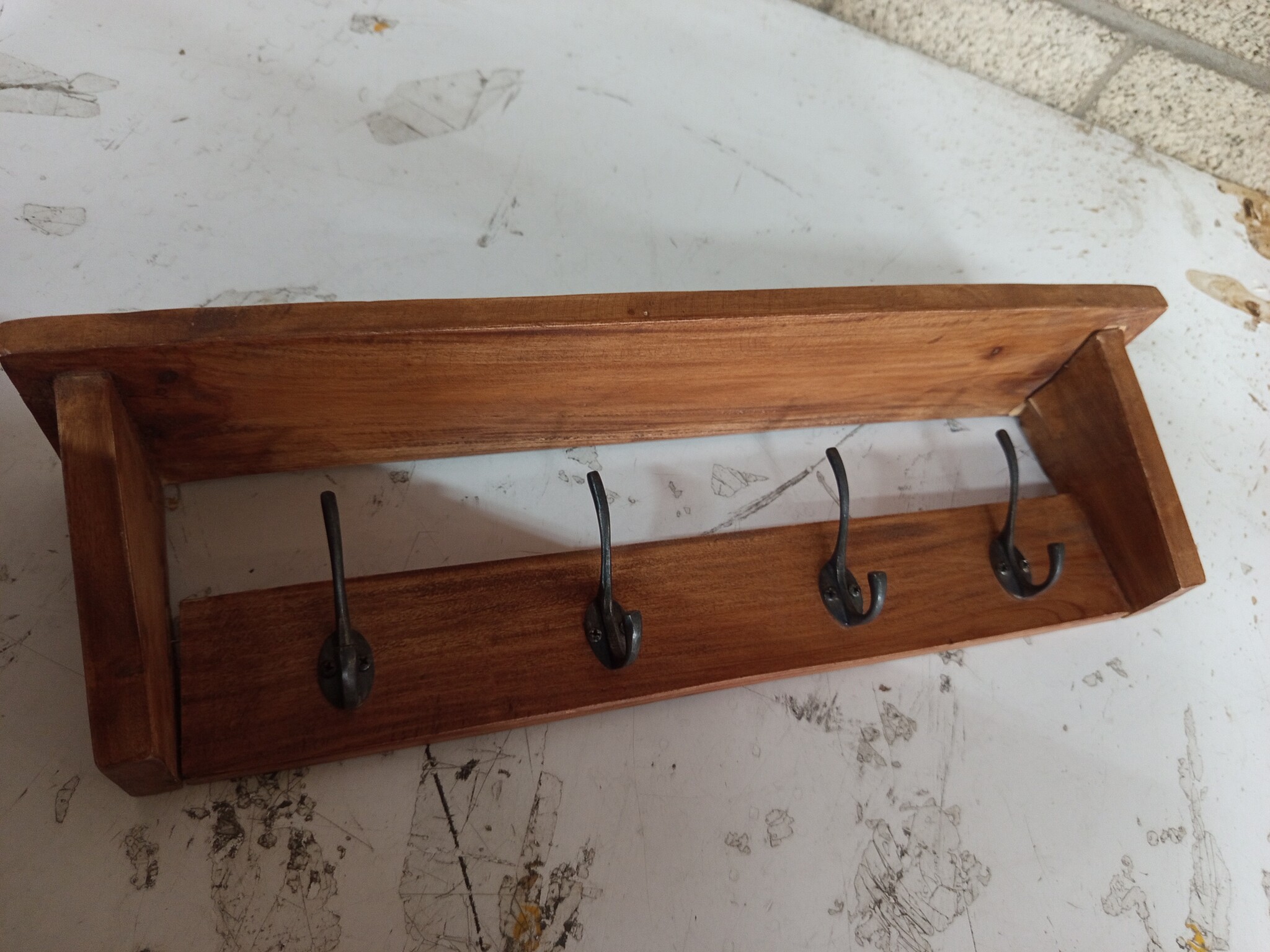 vidaXL Hanger Bruin 50 x 10 x 14 cm Massief Mahoniehout