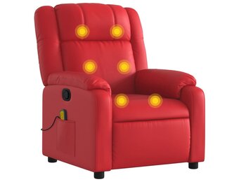 vidaXL Massagestoel verstelbaar kunstleer rood