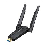 BrosTrend AXE5400 WiFi 6E USB-Adapter, Tri-Band Langeafstand USB WiFi Adapter Netwerkadapter for PC 6GHz 2402Mbps + 5GHz 2402Mbps + 2.4G 574Mbps, Ultra-Lage Latentie WiFi Adapter for Windows 11/10