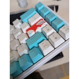 SOLIDEE 65% Compacte Mechanische Gaming Toetsenbord QWERTY met Rode Schakelaars en RGB Verlichting - Zeeblauw