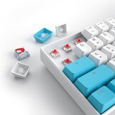 SOLIDEE 65% Compacte Mechanische Gaming Toetsenbord QWERTY met Rode Schakelaars en RGB Verlichting - Zeeblauw