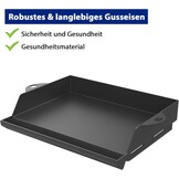 Universele Plancha Grillplaat met Schraper en Spatel - 45.3 x 36.5 cm - Zwart