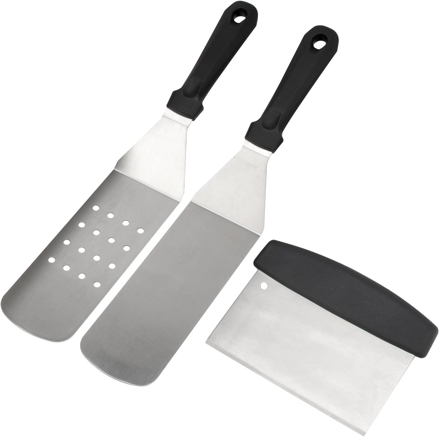 Universele Plancha Grillplaat met Schraper en Spatel - 45.3 x 36.5 cm - Zwart