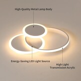 39W Ronde LED Plafondlamp 52 cm Wit voor Woonkamer, Slaapkamer en Kinderkamer