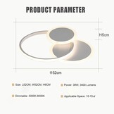39W Ronde LED Plafondlamp 52 cm Wit voor Woonkamer, Slaapkamer en Kinderkamer