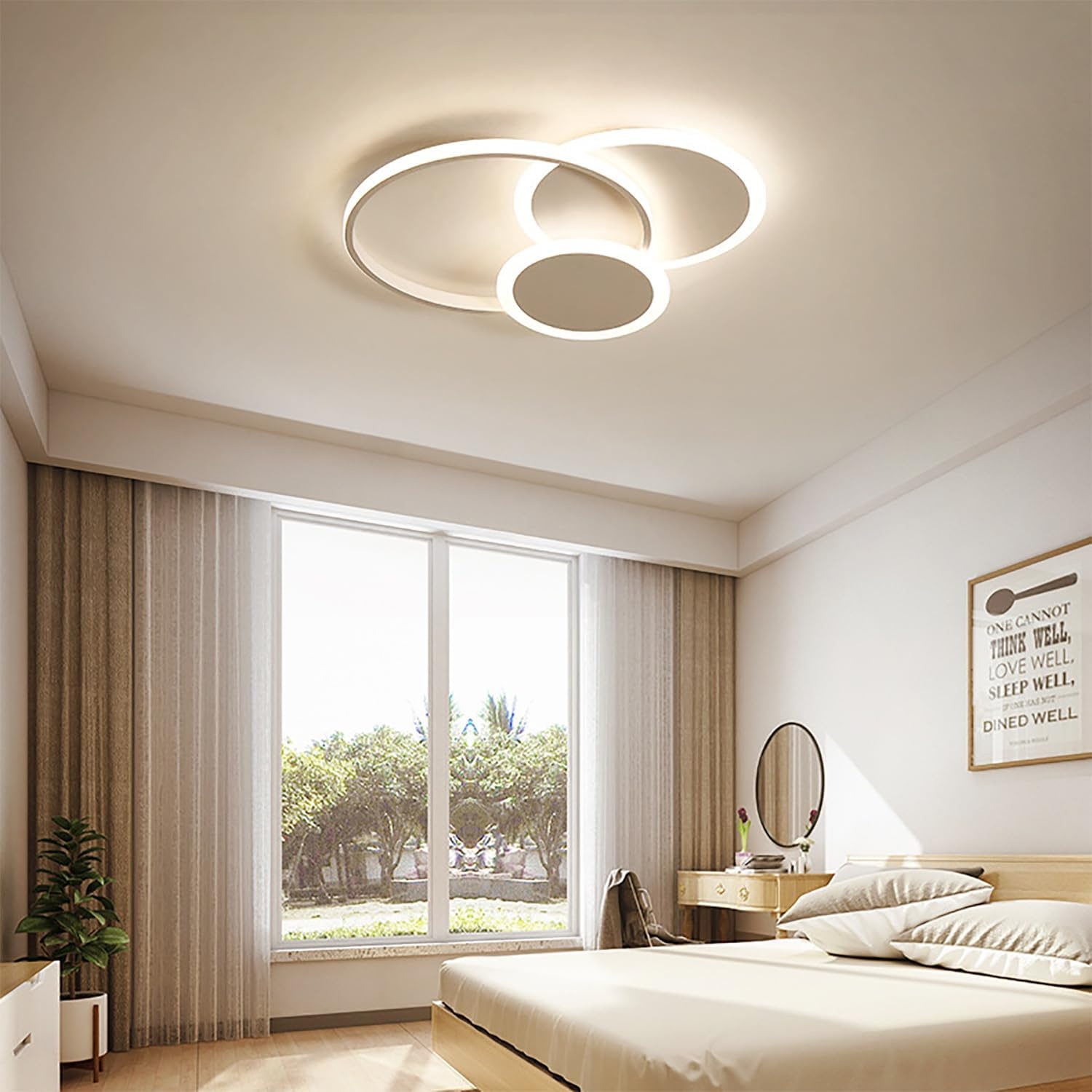 39W Ronde LED Plafondlamp 52 cm Wit voor Woonkamer, Slaapkamer en Kinderkamer