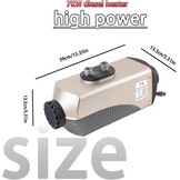 Dieselverwarming 24V 7kW met LCD - Parkeerverwarming voor Vrachtwagens, campers en boten