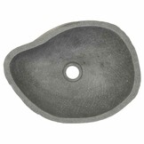 vidaXL Wastafel ovaal (37-46)x(29-36) cm riviersteen