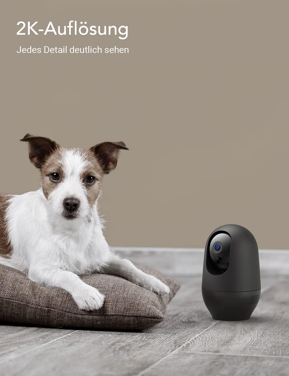 nooie Baby Monitor with Camera, 2K 360° Baby Monitor, WiFi, Indoor Surveillance Camera, Dog Camera with App, Motion Tracking, Night Vision, 2-Way Audio, Compatible with Alexa/Google Home