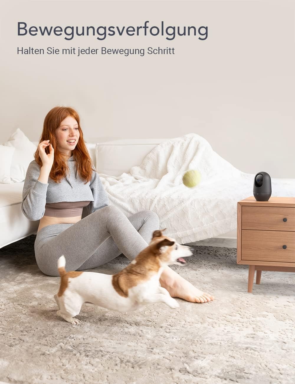 nooie Baby Monitor with Camera, 2K 360° Baby Monitor, WiFi, Indoor Surveillance Camera, Dog Camera with App, Motion Tracking, Night Vision, 2-Way Audio, Compatible with Alexa/Google Home