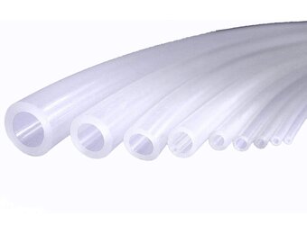 Flexibele siliconen rubberbuis, 6 mm binnendiameter x buitendiameter 8 mm, muurdikte 1 mm, PVC water- of luchtslangpijp 1 meter voor pompoverdracht