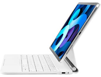 Qwertz-Deutsches Magic Keyboard-hoes voor iPad Air 11 inch (M3/M2, 2025/2024), Pro 11 (4e/3/2/1e generatie) en Air 5e/4e generatie 10,9 inch, magnetische toetsenbordhoes met