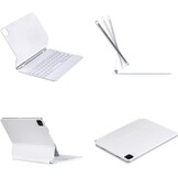 Qwertz-Deutsches Magic Keyboard-hoes voor iPad Air 11 inch (M3/M2, 2025/2024), Pro 11 (4e/3/2/1e generatie) en Air 5e/4e generatie 10,9 inch, magnetische toetsenbordhoes met