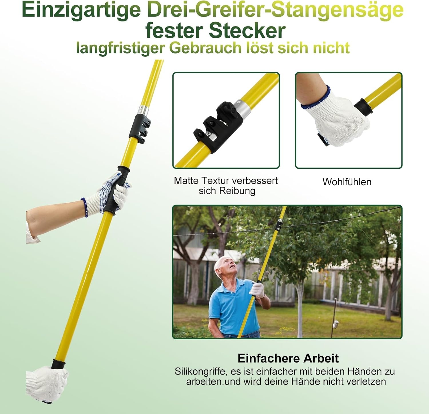 Telescopische Snoeizaag met Uitschuifbare Steel, 6 meter, Verstelbare Lengte, Hoge Takken