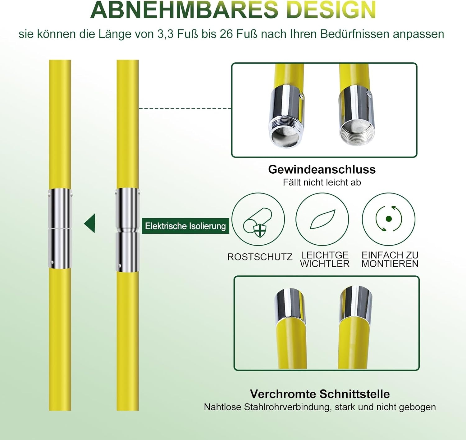 Telescopische Snoeizaag met Uitschuifbare Steel, 6 meter, Verstelbare Lengte, Hoge Takken