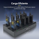 Retevis RT622 Walkie-talkies, PMR446 Mini-Walkie-Talkies Oplaadbaar met 10-Weg Oplader, Afneembare Oplaadsleuven, Vox, Professionele Walkie-Talkies Voor Volwassenen, School, Hotel (10 Pack, Zwart)