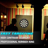 Dartbord Varkenshaar Dartboard Set Met 6 Metalen Tip Darts, Professionele Dartboard Set Met Een Throw(Oche) Line, Een Dartgereedschap en Een Meertalige Instructie