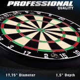 Dartbord Varkenshaar Dartboard Set Met 6 Metalen Tip Darts, Professionele Dartboard Set Met Een Throw(Oche) Line, Een Dartgereedschap en Een Meertalige Instructie