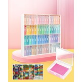 60 stuks Diamond Art Storage Containers Trays & Stand, Diamond Painting Accessoires Diamond Painting Trays met Deksels, 2-in-1 Diamond Art Trays en Diamond Painting opslag, Diamond Art Tools Opbergrek