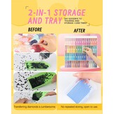 60 stuks Diamond Art Storage Containers Trays & Stand, Diamond Painting Accessoires Diamond Painting Trays met Deksels, 2-in-1 Diamond Art Trays en Diamond Painting opslag, Diamond Art Tools Opbergrek