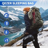 Donzen Warme Winter Slaapzak Buiten -8°C tot -23°C Vier Seizoenen Mummie Slaapzak Geschikt voor Volwassenen en Tieners Kamperen Buiten en Backpacken Reis