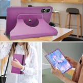 Paarse PU Lederen Tablethoes voor OUKITEL OT6 10.1 Inch | 360° Draaibare Standaard | 70% Korting