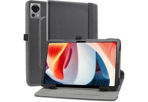 Zwart PU Leer Flip Hoesje met 360° Draaibare Standaard voor Doogee T20/T20S