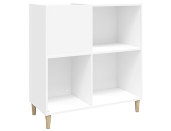 vidaXL Platenkast 84,5x38x89 cm bewerkt hout wit