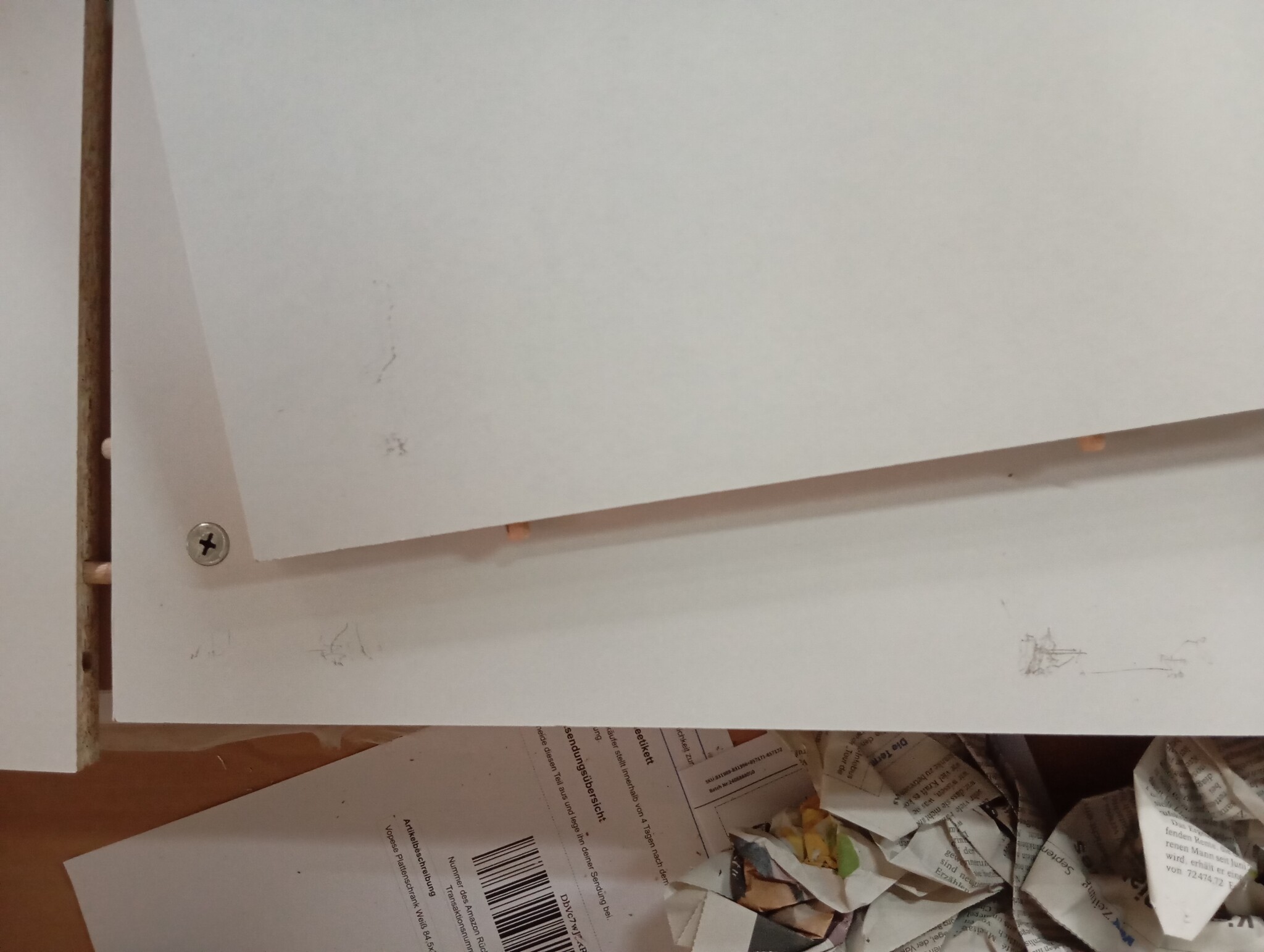 vidaXL Platenkast 84,5x38x89 cm bewerkt hout wit