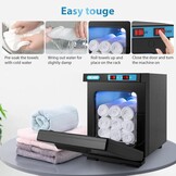 Esthetische handdoekwarmer, esthetische handdoekwarmer met clip, handdoekwarmer, professionele handdoekverwarmer, handdoekwarmer, desinfectie van handdoek voor spa, gezicht (zwart)