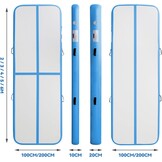Opblaasbare Gymnastiek Mat 10/20cm dik, 2-12 meter lengte, met Luchtpomp