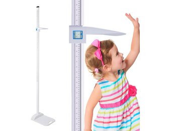 Draagbare stadiometer, 20-210 cm, wandmontage, meetlat, hoogtestang, medische hoogtemeter, meetlat, hoogtestang, medische hoogtemeter, draagbaar